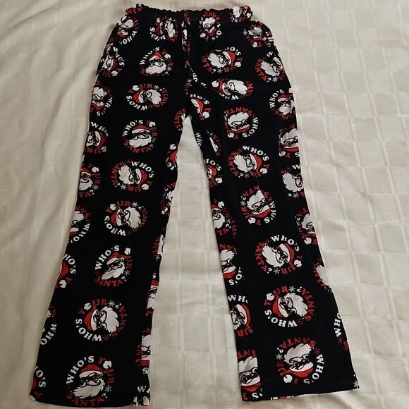 MAD Engine Women's Polyester Christmas PJ Bottom Small Black & Red - Picture 1 of 16